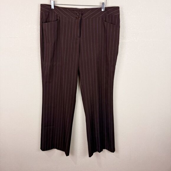 Vintage Retro Y2K Rockabilly Pin Up Pin Striped Stripe Pants Trouser Size 18 - Picture 1 of 6